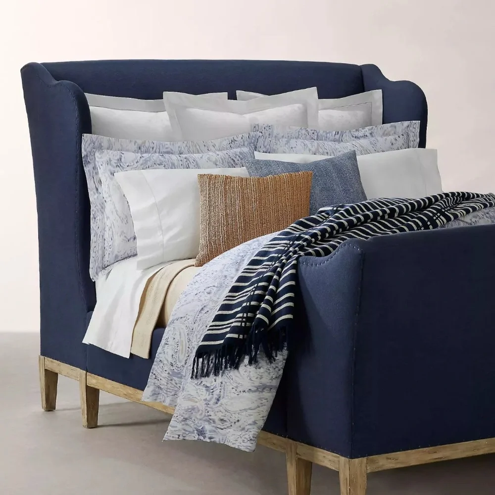 Ralph Lauren Lorelai Cotton Sateen Queen Duvet Cover in Periwinkle, NEW w/Tag